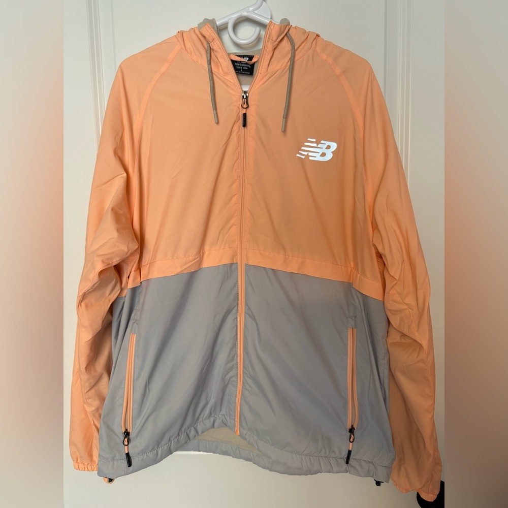 New Balance fleece lined Peach and Gray Jacket